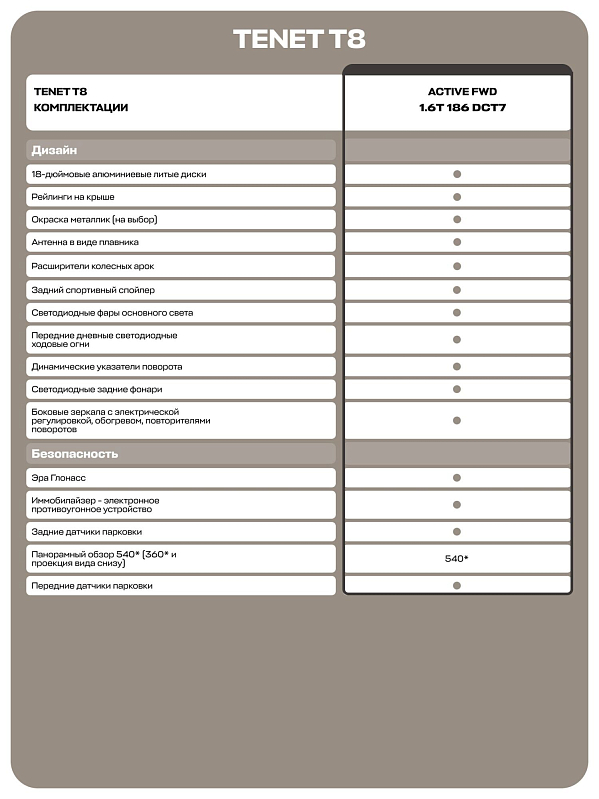 Tenet T8 , черный