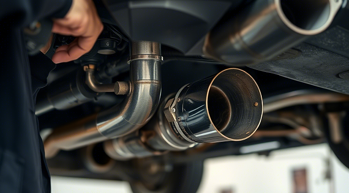 Замена гофры глушителя в автосервисе Диалог Авто